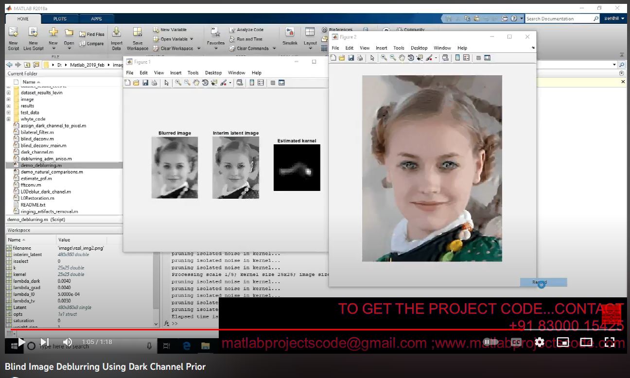 Blind Image Deblurring using Dark Channel Prior project simulation thumbnail for Communication Systems Engineering