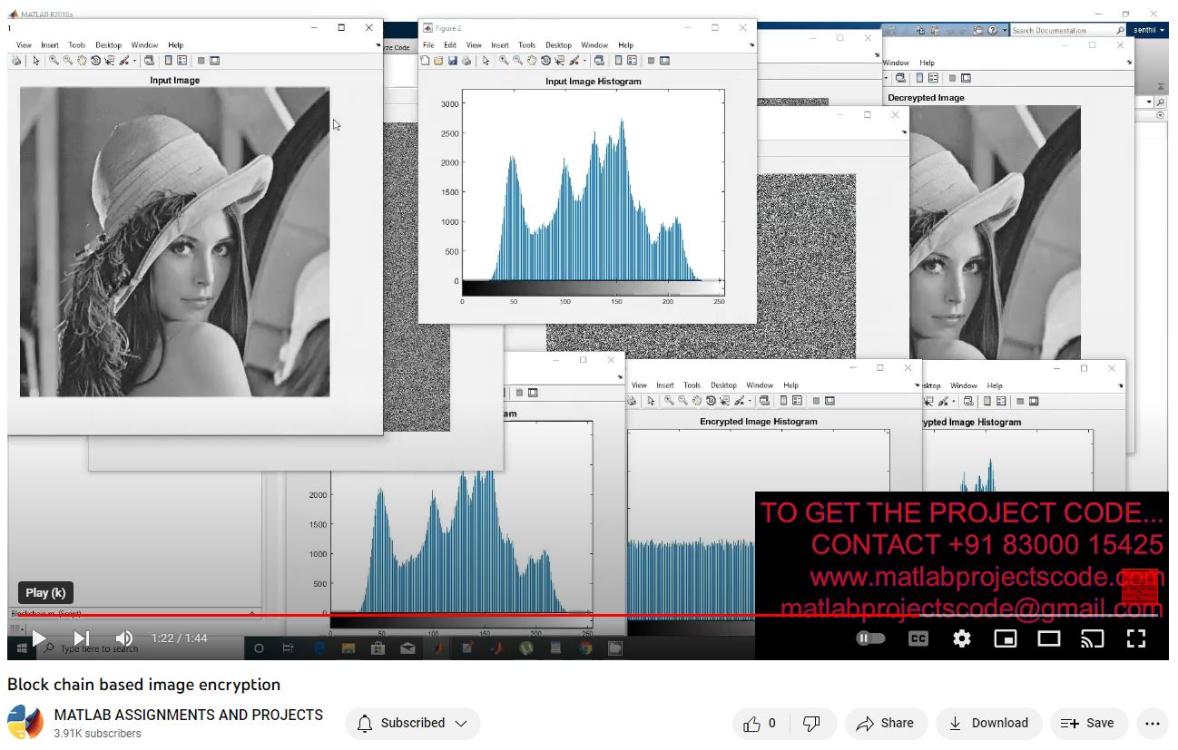 Block Chain Based Image Encryption project simulation thumbnail for Signal Processing and AI Engineering
