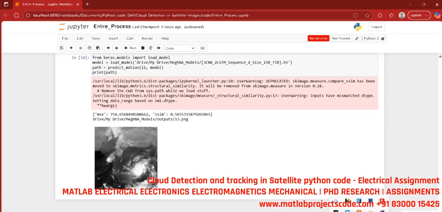 Cloud Detection Tracking In Satellite Images - Python Code For Remote Sensing Image Processing project simulation thumbnail for Control Systems Engineering