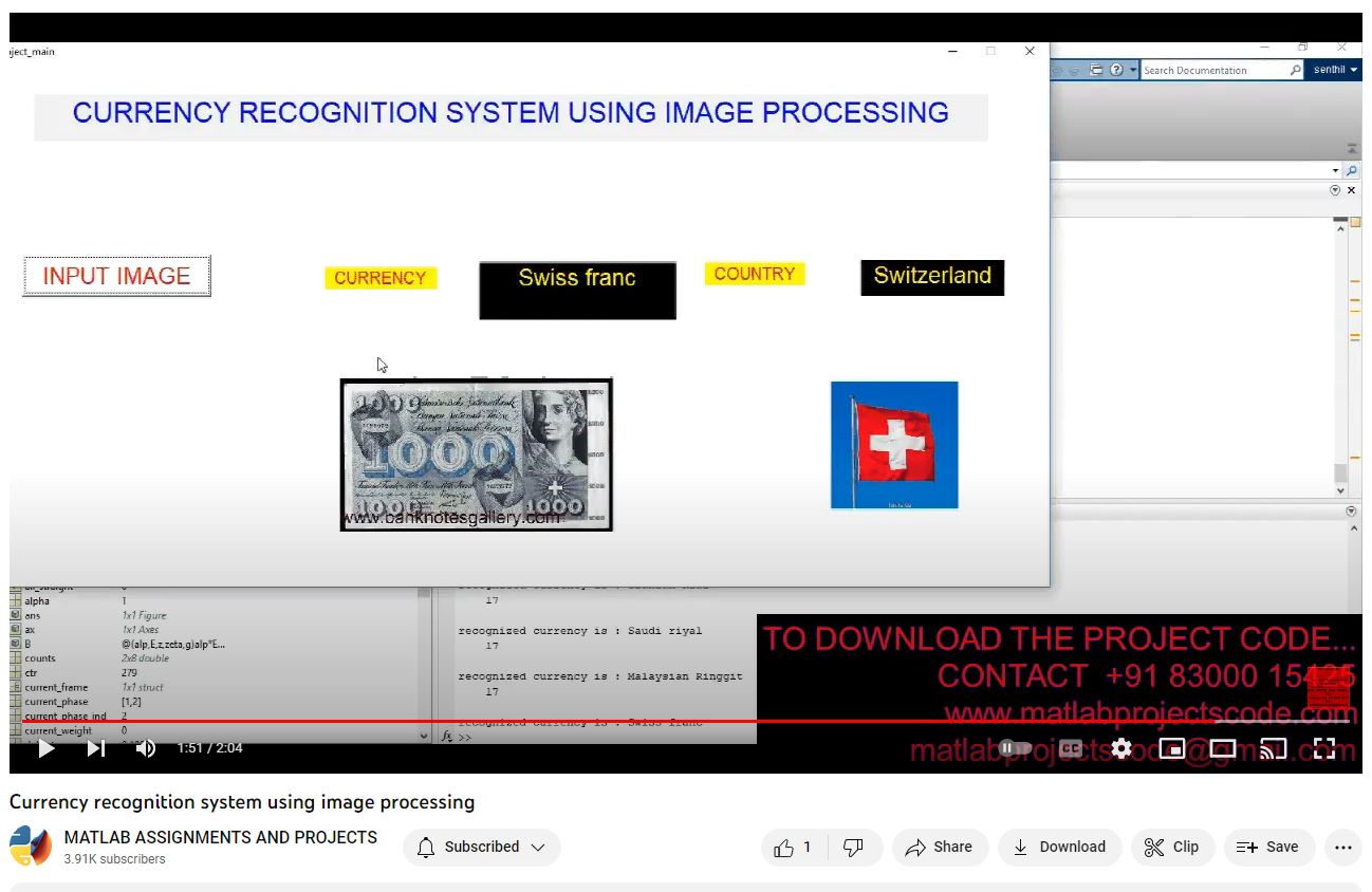 Currency Recognition System Using Image Processing project simulation thumbnail for Signal Processing and AI Engineering