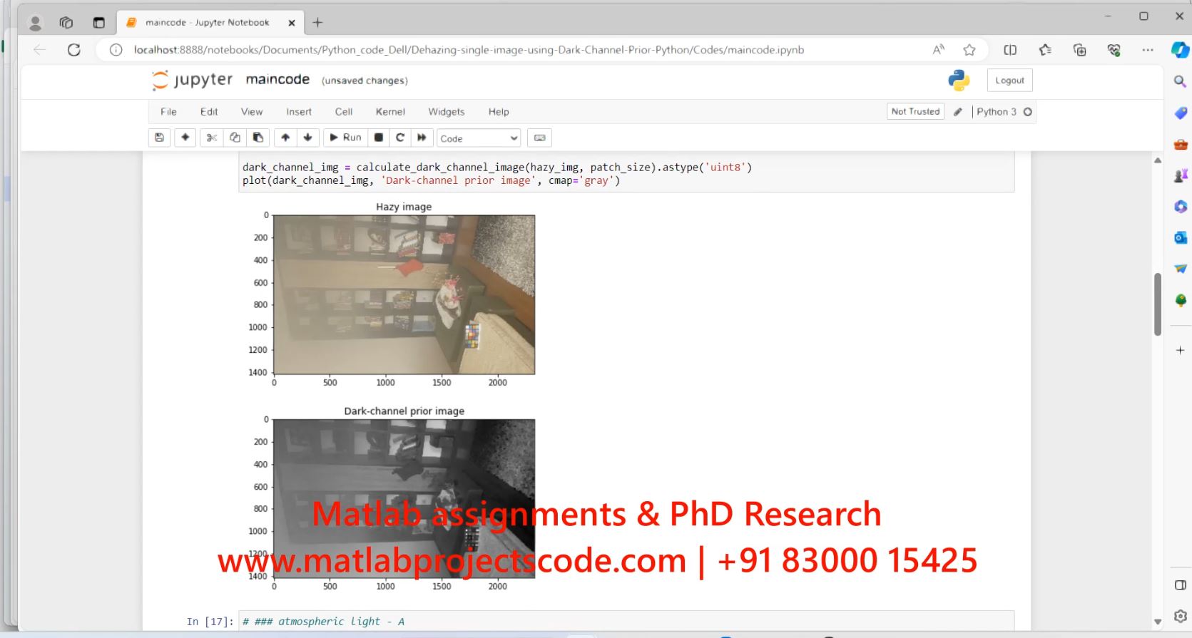 Dehazing-Single-Image-Using-Dark-Channel-Prior-Python Code project simulation thumbnail for Signal Processing and AI Engineering