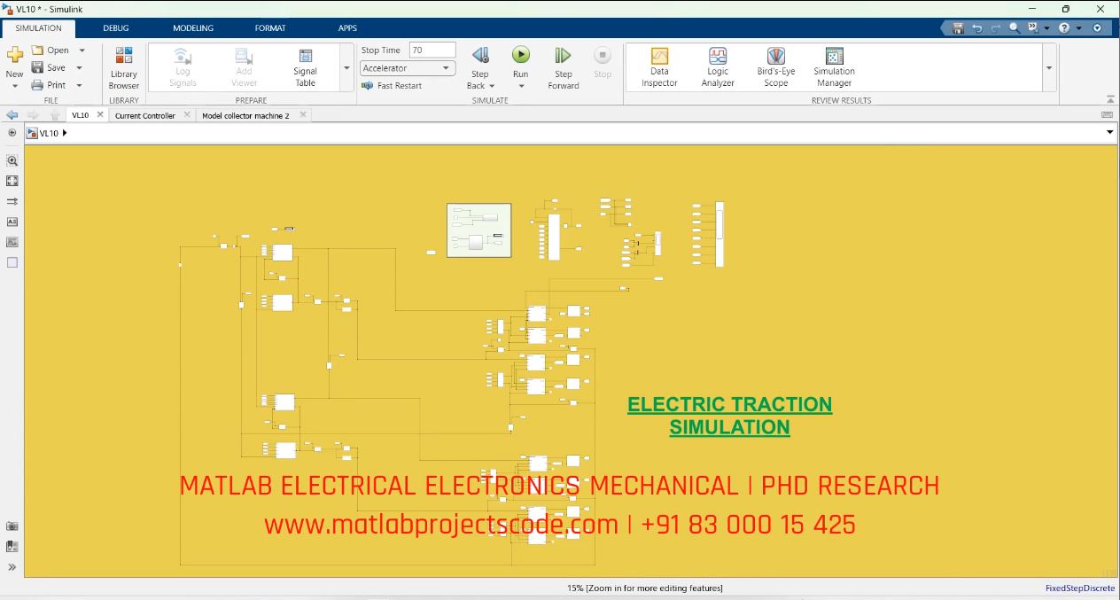 Electric Traction Simulation project simulation thumbnail for Mechanical, EV and Mechatronics Engineering