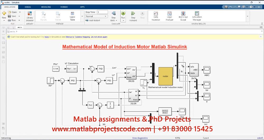 Foc Field Oriented Control Mathematical Model Of Induction Motor Matlab Simulink Simulation project simulation thumbnail for Mechanical, EV and Mechatronics Engineering