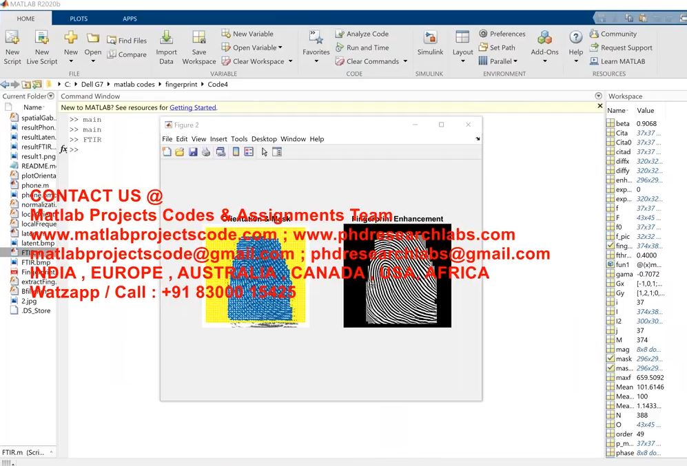 Fingerprint Enhancement Using Matlab Image Processing project simulation thumbnail for Signal Processing and AI Engineering