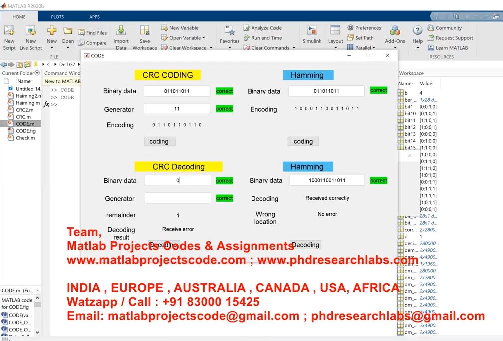Hamming Code _ Ldpc Decoding project simulation thumbnail for Electrical Engineering