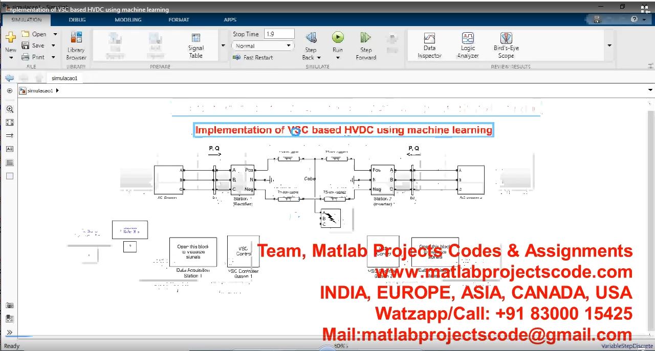 Implementation Of Vsc Based Hvdc Using Machine Learning project simulation thumbnail for Power Electronics Engineering