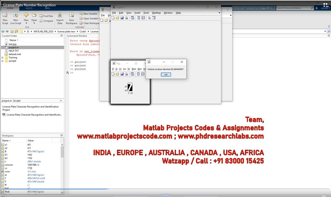 License Plate Number Recognition project simulation thumbnail for Signal Processing and AI Engineering