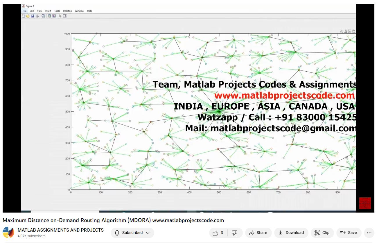Maximum Distance On-Demand Routing Algorithm Mdora -Matlab Simulink-Electrical Assignments-Projects-Phd Research project simulation thumbnail for Electrical Engineering