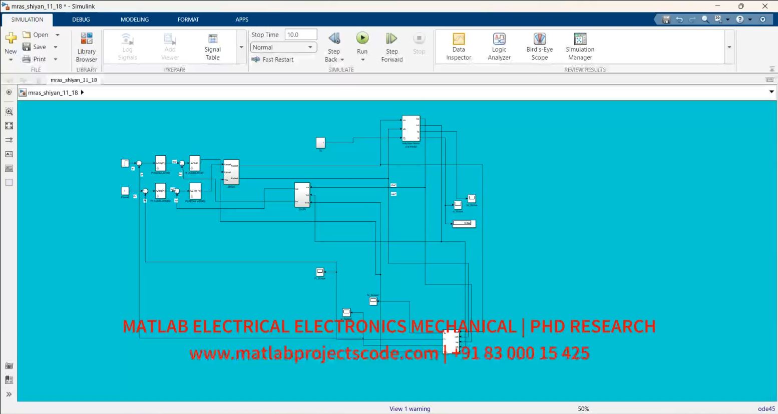 Model Reference Adaptive Speed Control Of Induction Motor Matlab Electrical Simulation project simulation thumbnail for Mechanical, EV and Mechatronics Engineering