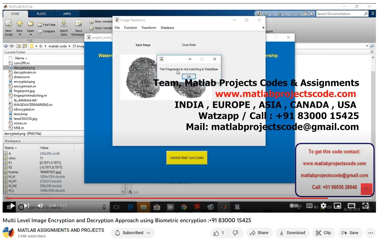 Multi Level Image Encryption And Decryption Approach Using Biometric Encryption project simulation thumbnail for Signal Processing and AI Engineering