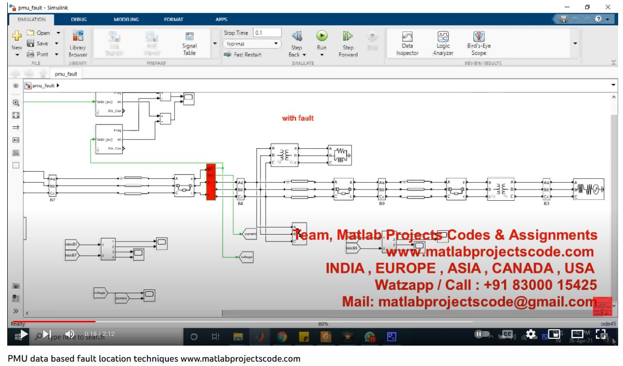Pmu Data Based Fault Location Techniques project simulation thumbnail for Communication Systems Engineering