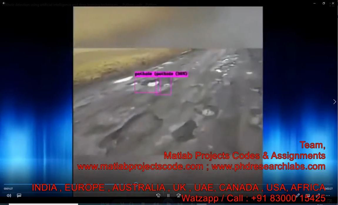 Pothole Detection Using Artificial Intelligence And Deep Learning Techniques __ Python Code _ Python project simulation thumbnail for Signal Processing and AI Engineering