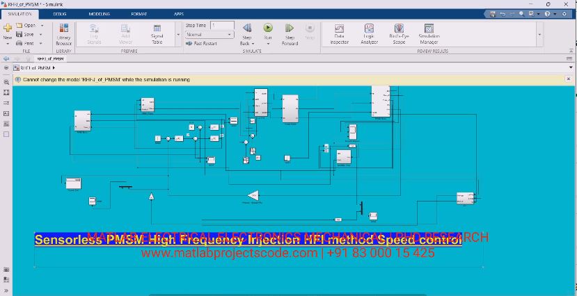Sensorless Pmsm High Frequency Injection Hfi Method Speed Control project simulation thumbnail for Mechanical, EV and Mechatronics Engineering