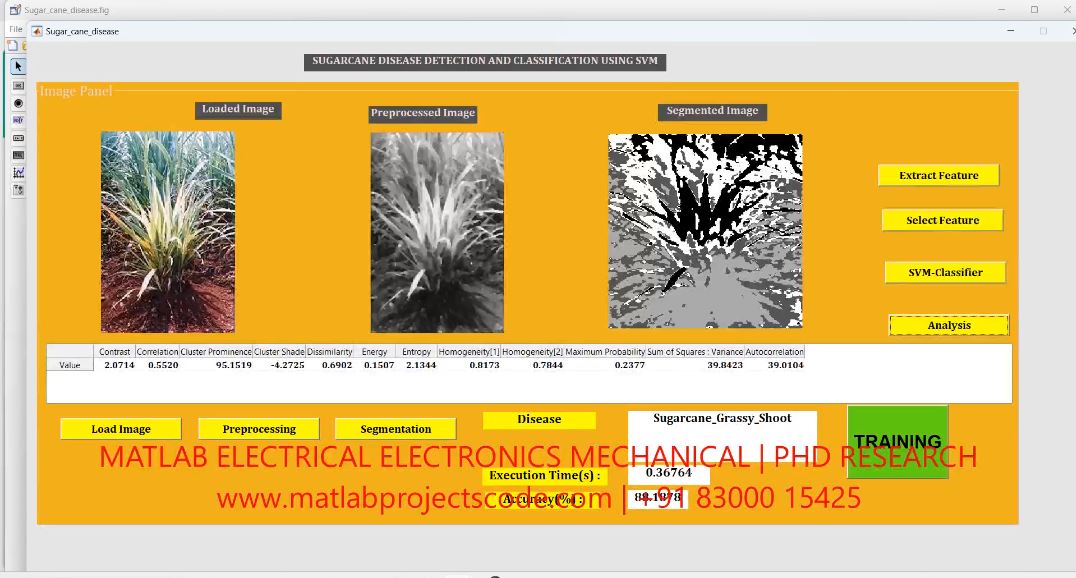 Sugarcane Disease Detection And Classification Matlab Code Image Processing project simulation thumbnail for Signal Processing and AI Engineering