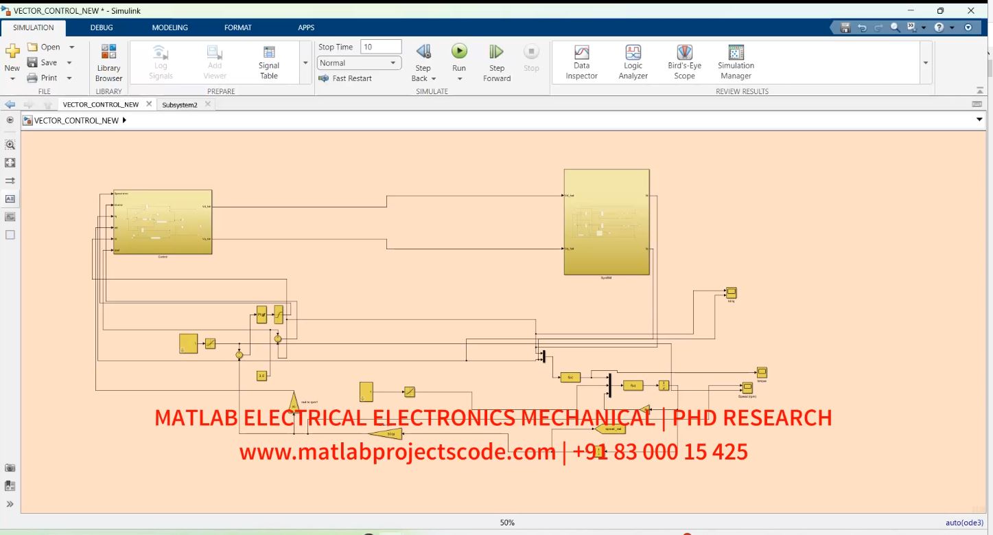 Vector Control Of Synchronous Reluctance Motor Matlab Simulink Electrical Simulation project thumbnail image