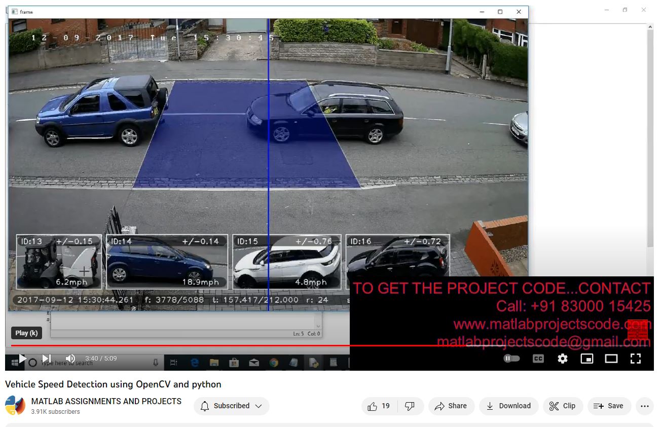 Vehicle Speed Detection Using Opencv And Python project simulation thumbnail for Mechanical, EV and Mechatronics Engineering