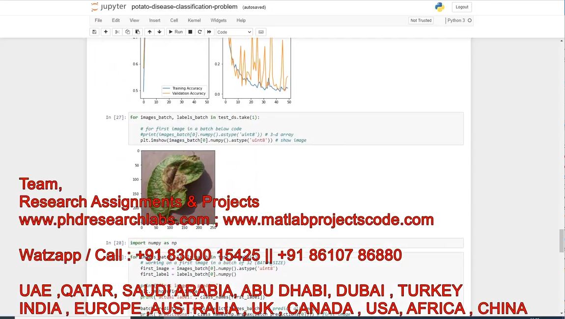 Potato Disease Classification Problem - Python Code project simulation thumbnail for Signal Processing and AI Engineering